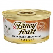 Fancy Feast Classic Tender Liver and Chicken Feast 85g 1 Carton (24 Cans)